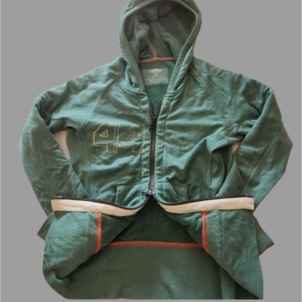 Slow‎ Fashion 100% cotton hoodie with double zip, Rogan NYC, Made In Peru.